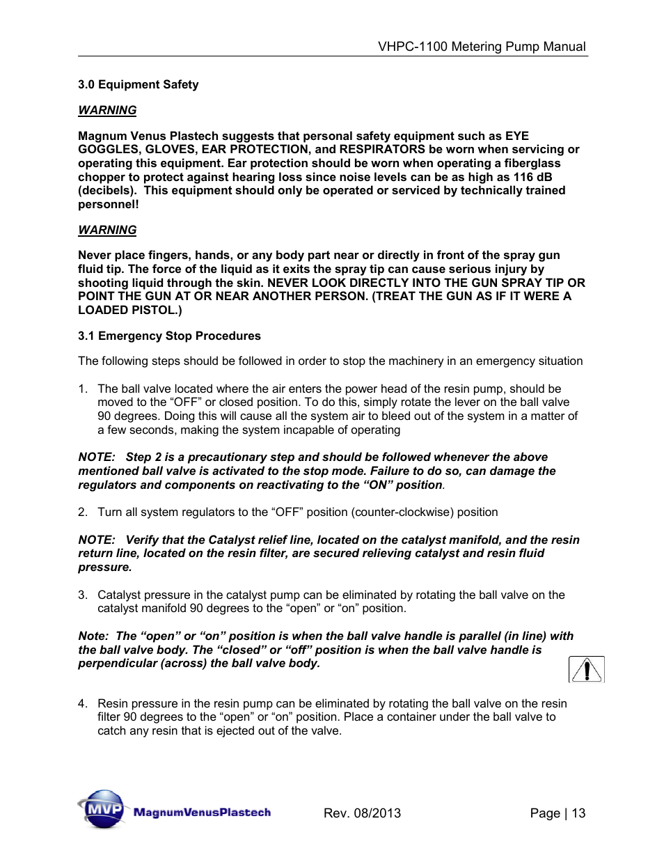 Magnum Venus Plastech UltraMAX VHPC-1100 Series User Manual | Page 13 / 25