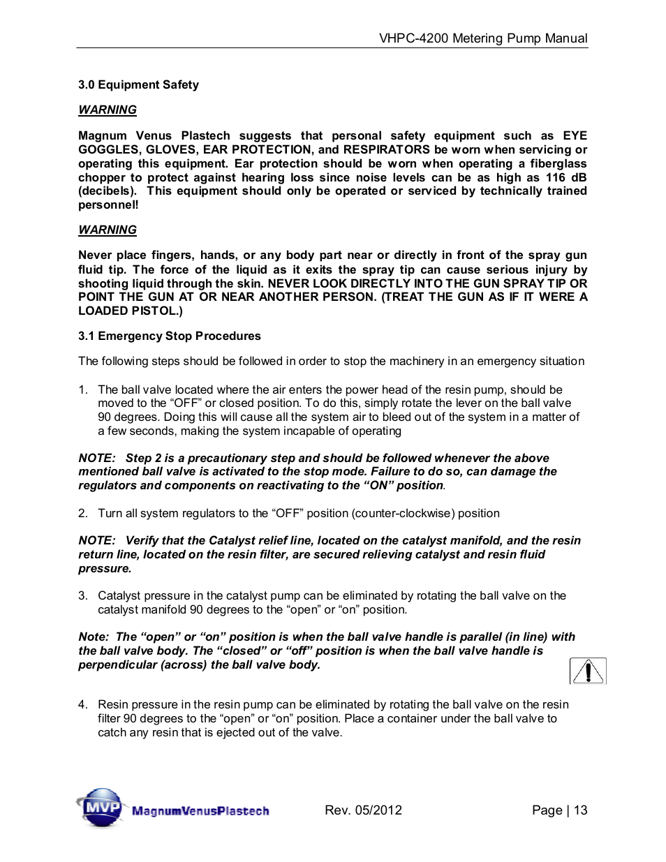 Magnum Venus Plastech UltraMAX VHPC-4200 Series User Manual | Page 13 / 26