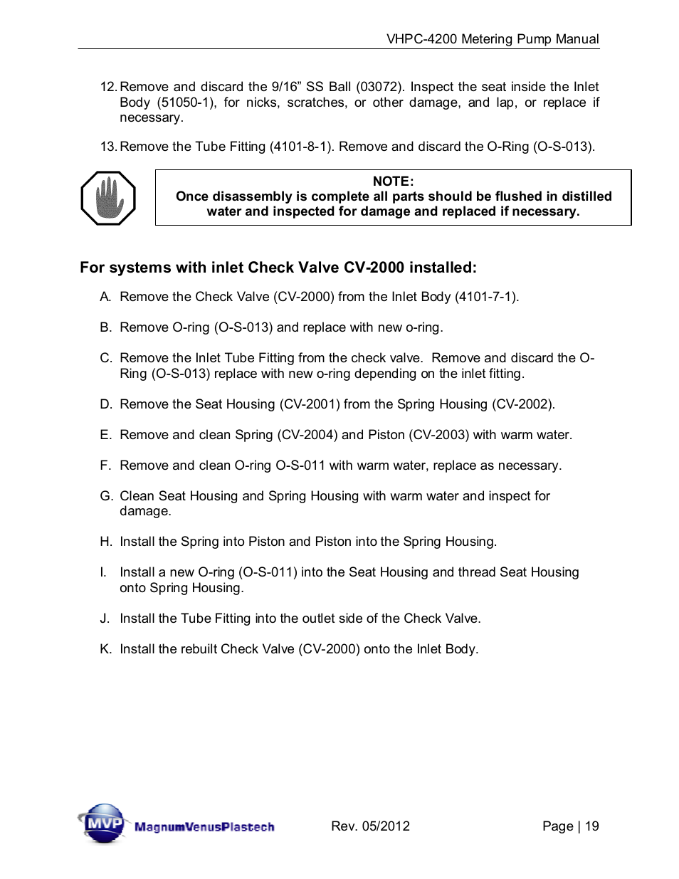 Magnum Venus Plastech UltraMAX VHPC-4200 Series User Manual | Page 19 / 26