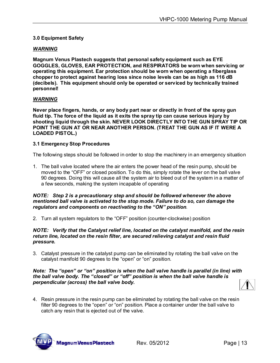 Magnum Venus Plastech UltraMAX VHPC-1000 Series User Manual | Page 13 / 38