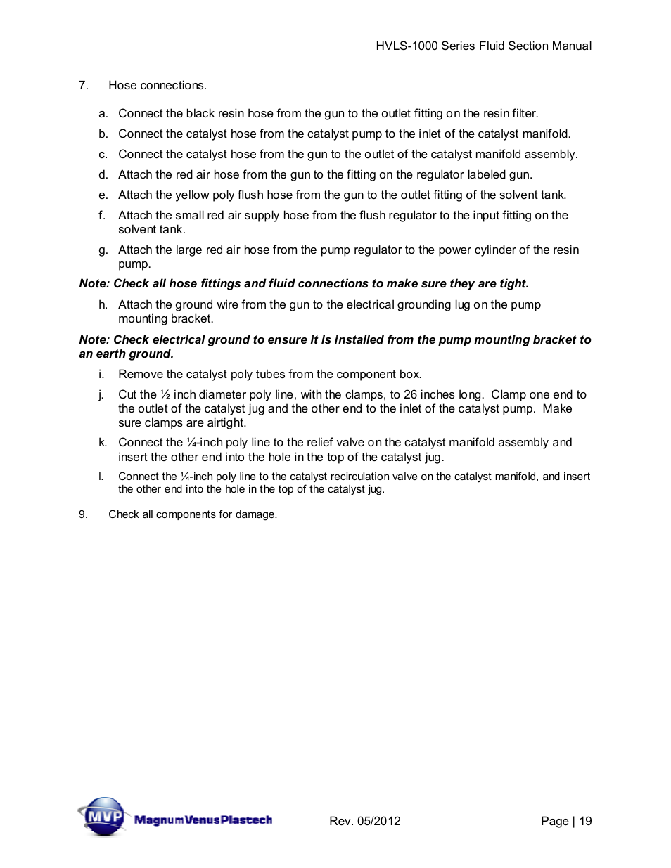 Magnum Venus Plastech UltraMAX HVLS-1000 Series User Manual | Page 19 / 40