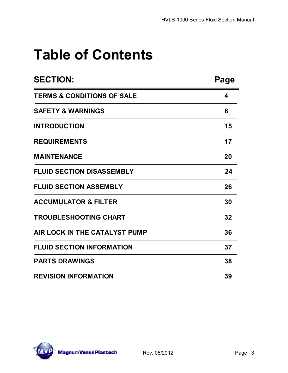 Magnum Venus Plastech UltraMAX HVLS-1000 Series User Manual | Page 3 / 40