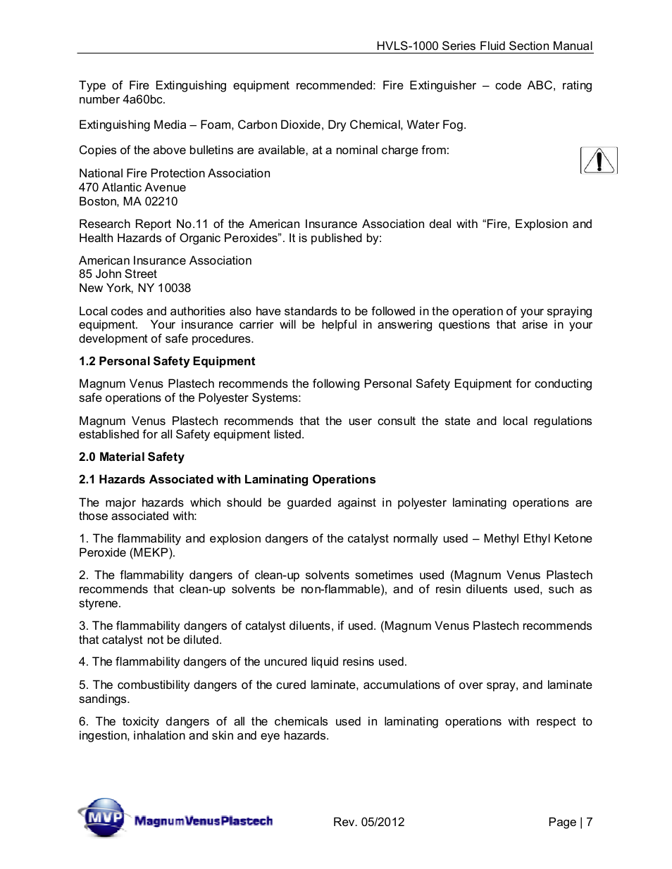 Magnum Venus Plastech UltraMAX HVLS-1000 Series User Manual | Page 7 / 40