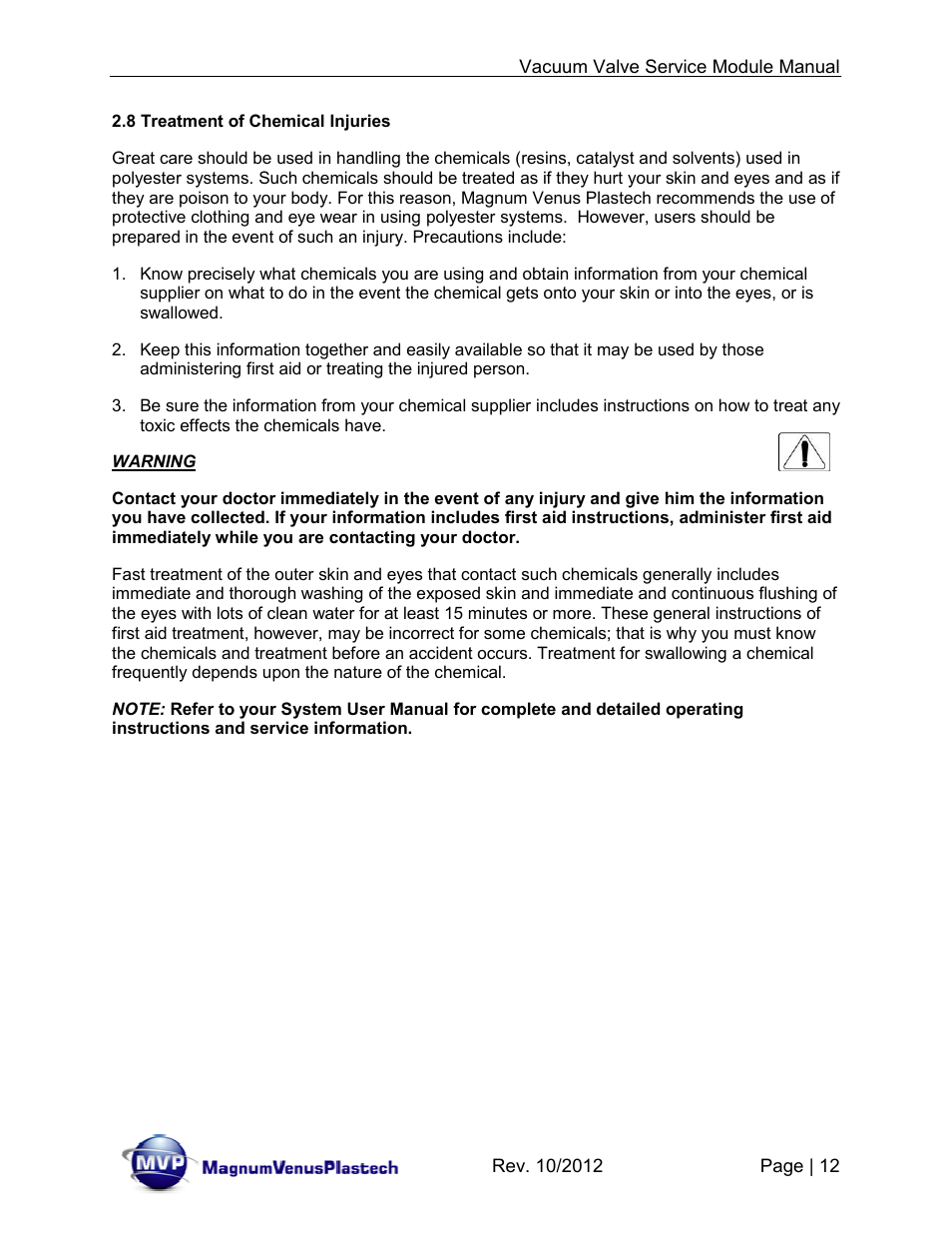 Magnum Venus Plastech Flex Molding Process IVx3 MODULE 8018 User Manual | Page 12 / 32