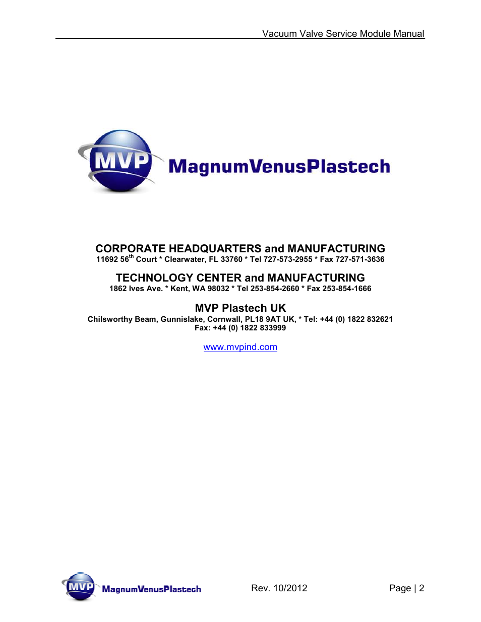Magnum Venus Plastech Flex Molding Process IVx3 MODULE 8018 User Manual | Page 2 / 32