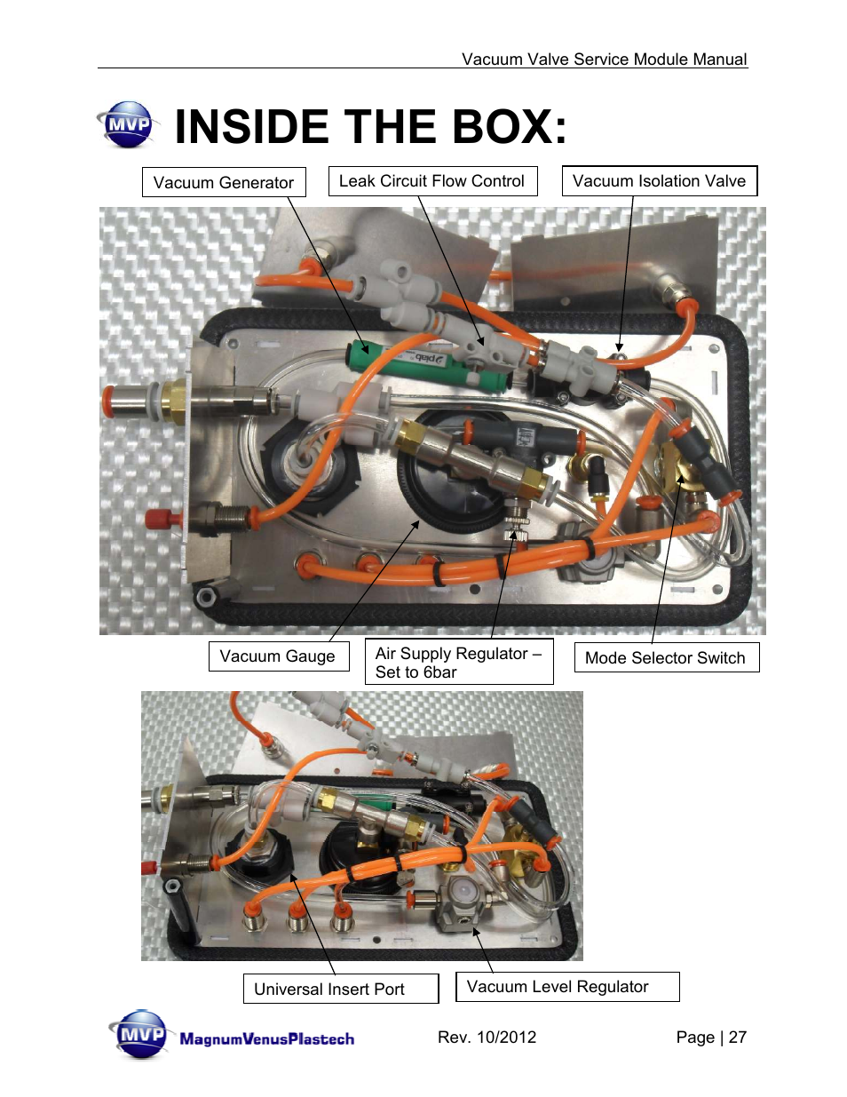 Inside the box | Magnum Venus Plastech Flex Molding Process IVx3 MODULE 8018 User Manual | Page 27 / 32