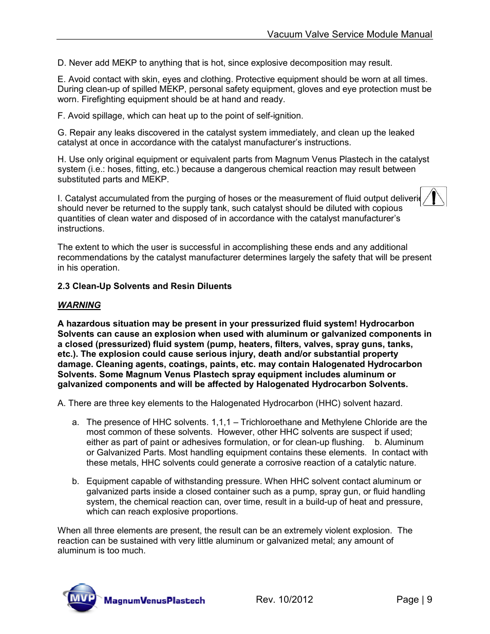 Magnum Venus Plastech Flex Molding Process IVx3 MODULE 8018 User Manual | Page 9 / 32