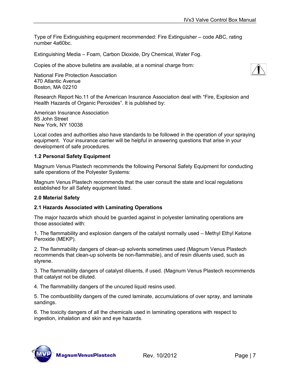 Magnum Venus Plastech Flex Molding Process IVX3 CONTROL 8015, 8016, 8019 & 8020 User Manual | Page 7 / 24