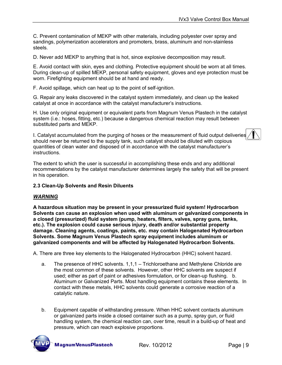 Magnum Venus Plastech Flex Molding Process IVX3 CONTROL 8015, 8016, 8019 & 8020 User Manual | Page 9 / 24