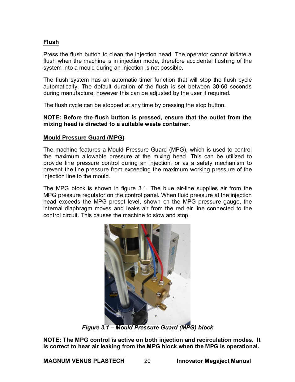 Magnum Venus Plastech INNOVATOR MEGAJECT 5000 (8001) User Manual | Page 20 / 77