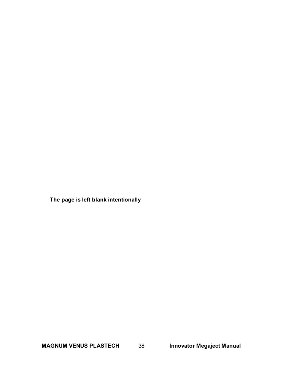Magnum Venus Plastech INNOVATOR MEGAJECT 5000 (8001) User Manual | Page 38 / 77