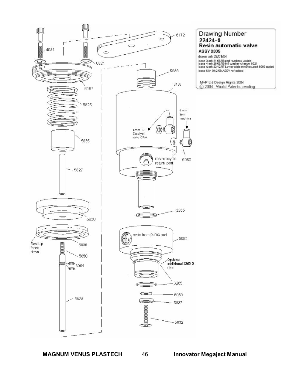 Magnum Venus Plastech INNOVATOR MEGAJECT 5000 (8001) User Manual | Page 46 / 77