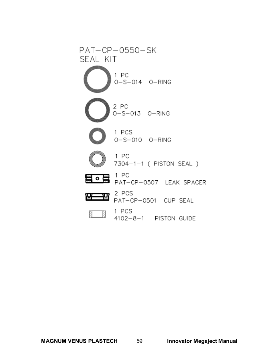 Magnum Venus Plastech INNOVATOR MEGAJECT 5000 (8001) User Manual | Page 59 / 77