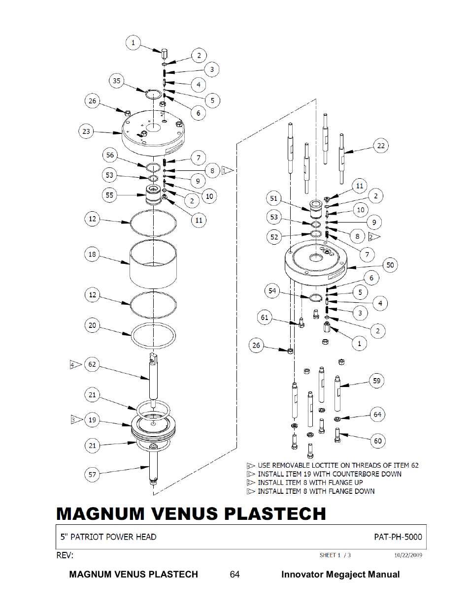 Magnum Venus Plastech INNOVATOR MEGAJECT 5000 (8001) User Manual | Page 64 / 77