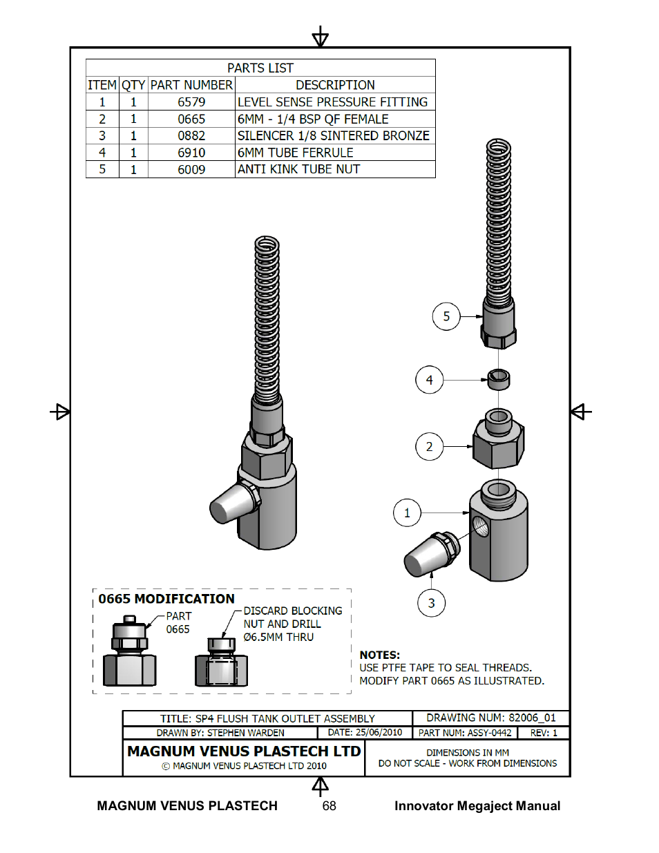 Magnum Venus Plastech INNOVATOR MEGAJECT 5000 (8001) User Manual | Page 68 / 77