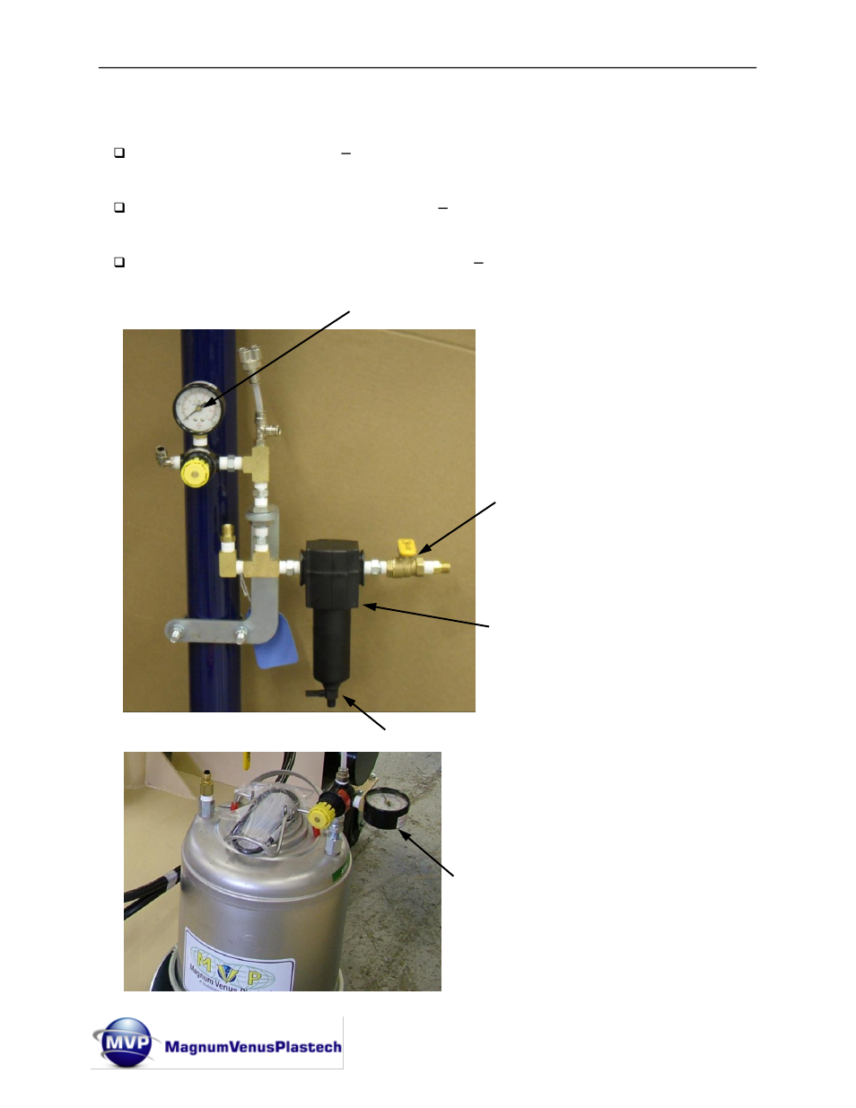 Air manifold controls | Magnum Venus Plastech HYDRAULIC MINI LINK User Manual | Page 18 / 72