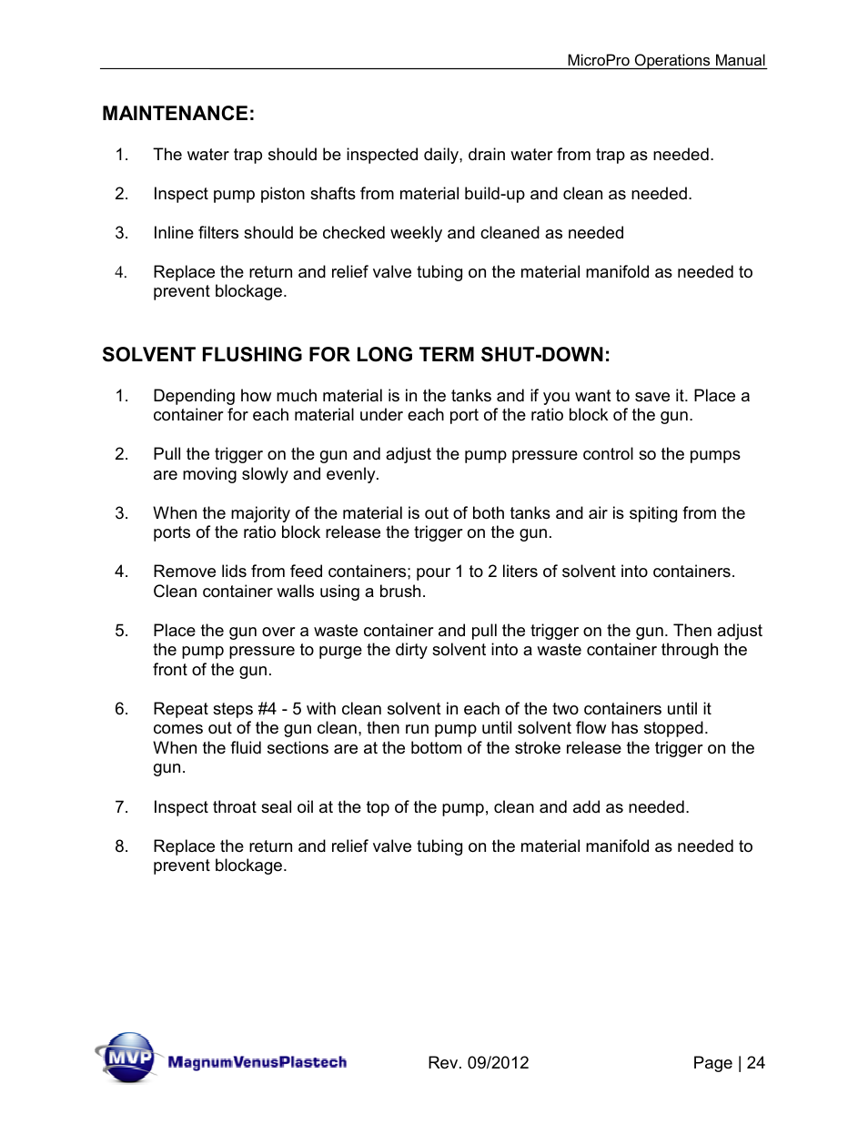 Magnum Venus Plastech MicroPro User Manual | Page 24 / 53