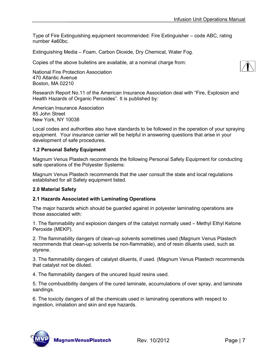 Magnum Venus Plastech Infusion Unit DHV-5100-INT User Manual | Page 7 / 48