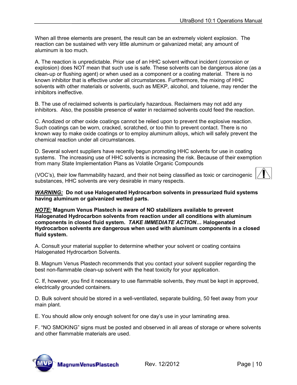 Magnum Venus Plastech ULTRABOND 10:1 ADHESIVE UNIT User Manual | Page 10 / 71