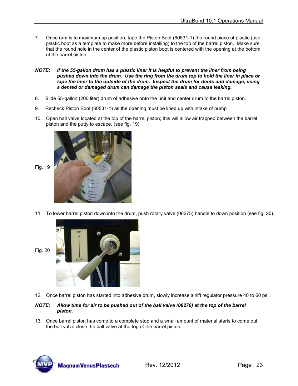 Magnum Venus Plastech ULTRABOND 10:1 ADHESIVE UNIT User Manual | Page 23 / 71