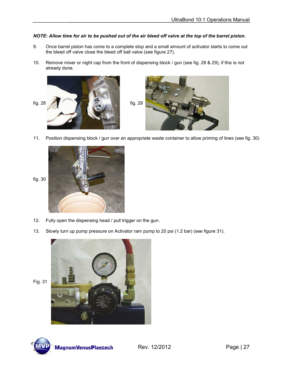 Magnum Venus Plastech ULTRABOND 10:1 ADHESIVE UNIT User Manual | Page 27 / 71