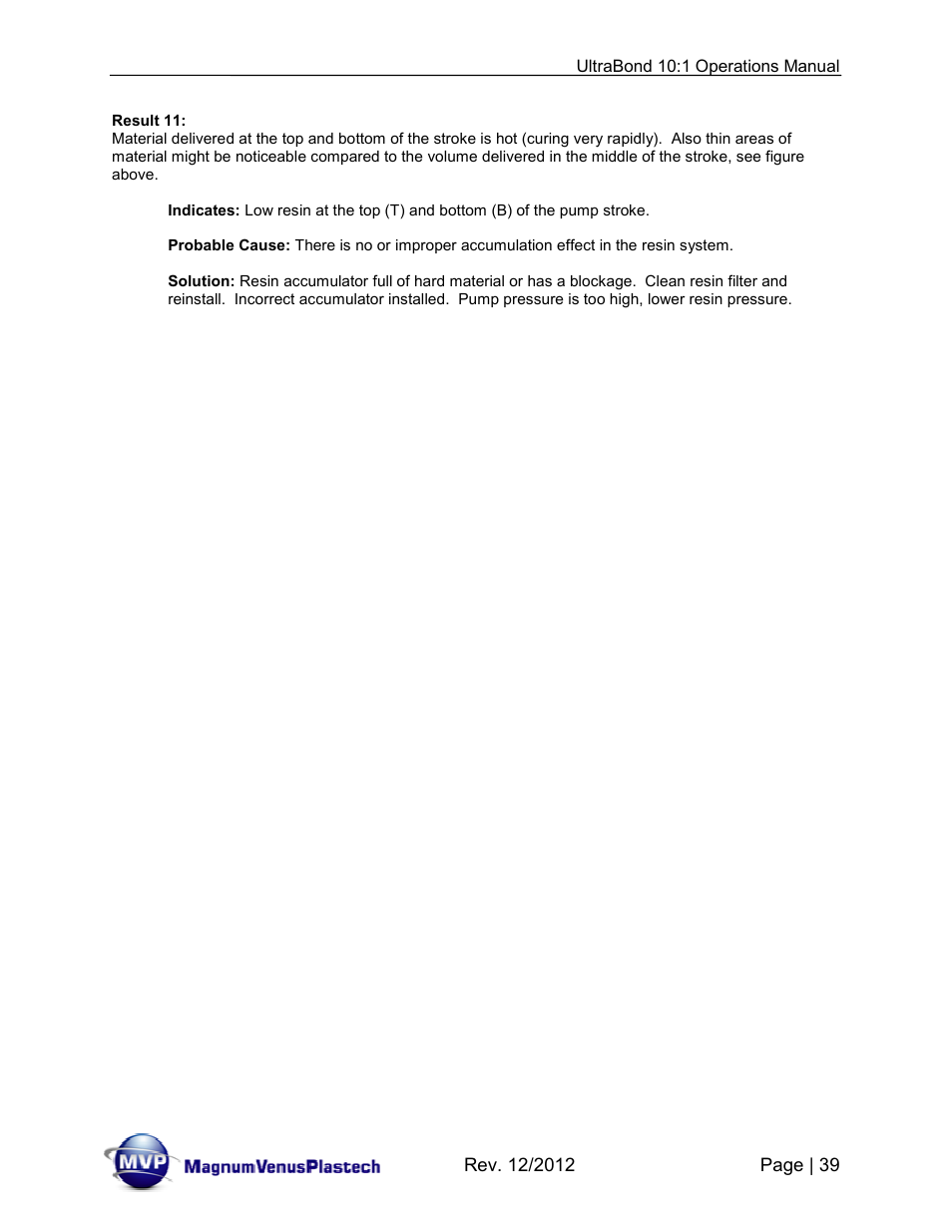 Magnum Venus Plastech ULTRABOND 10:1 ADHESIVE UNIT User Manual | Page 39 / 71