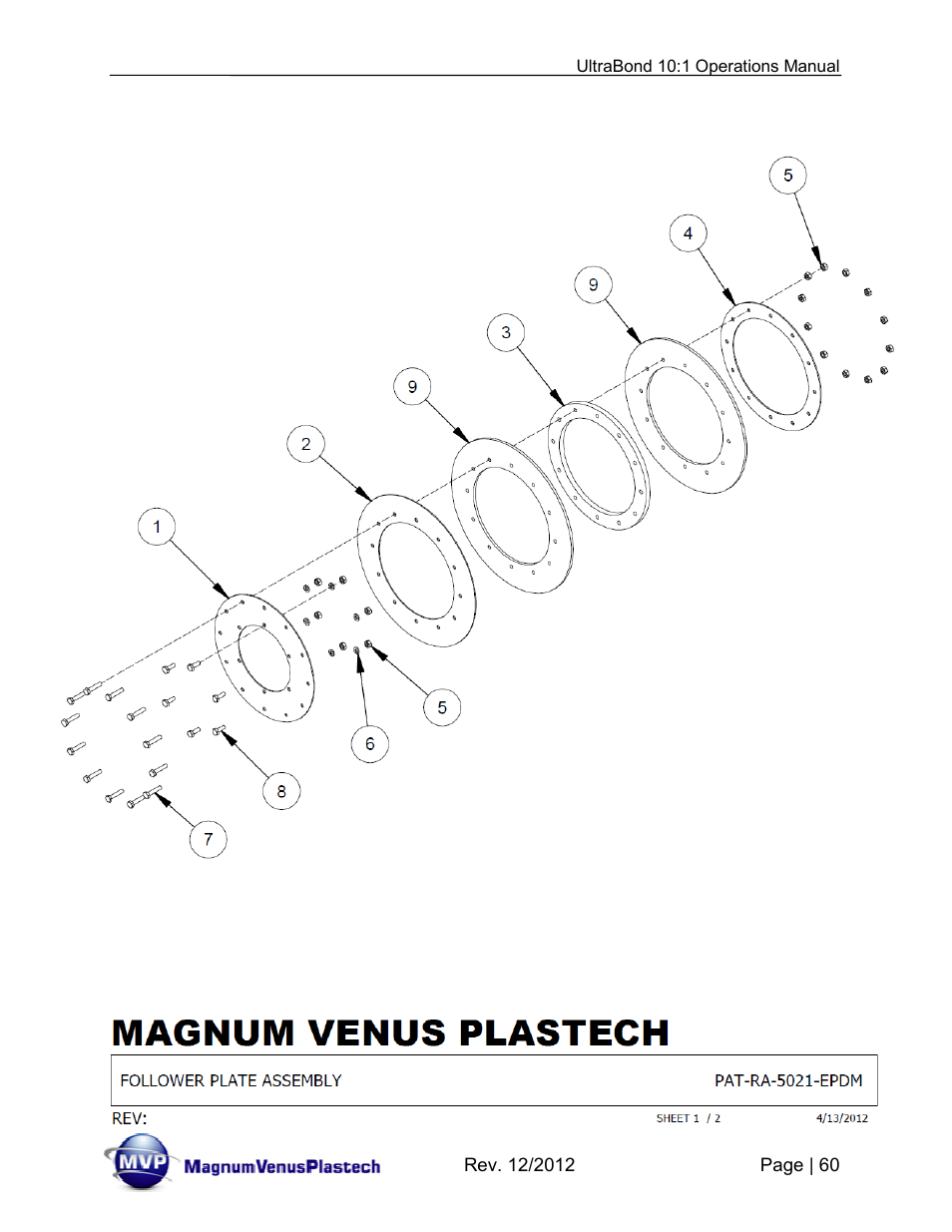 Magnum Venus Plastech ULTRABOND 10:1 ADHESIVE UNIT User Manual | Page 60 / 71