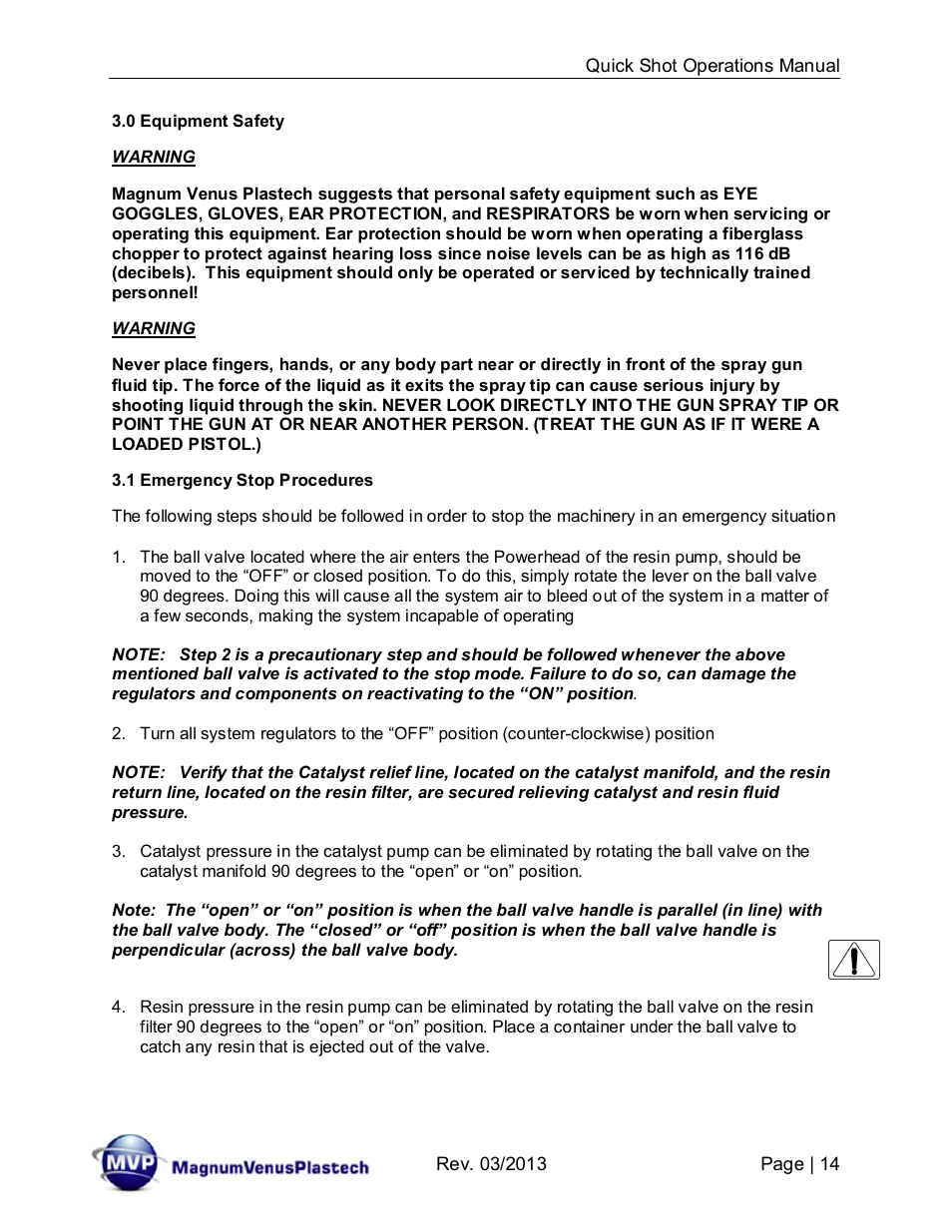 Magnum Venus Plastech Quick Shot User Manual | Page 14 / 42