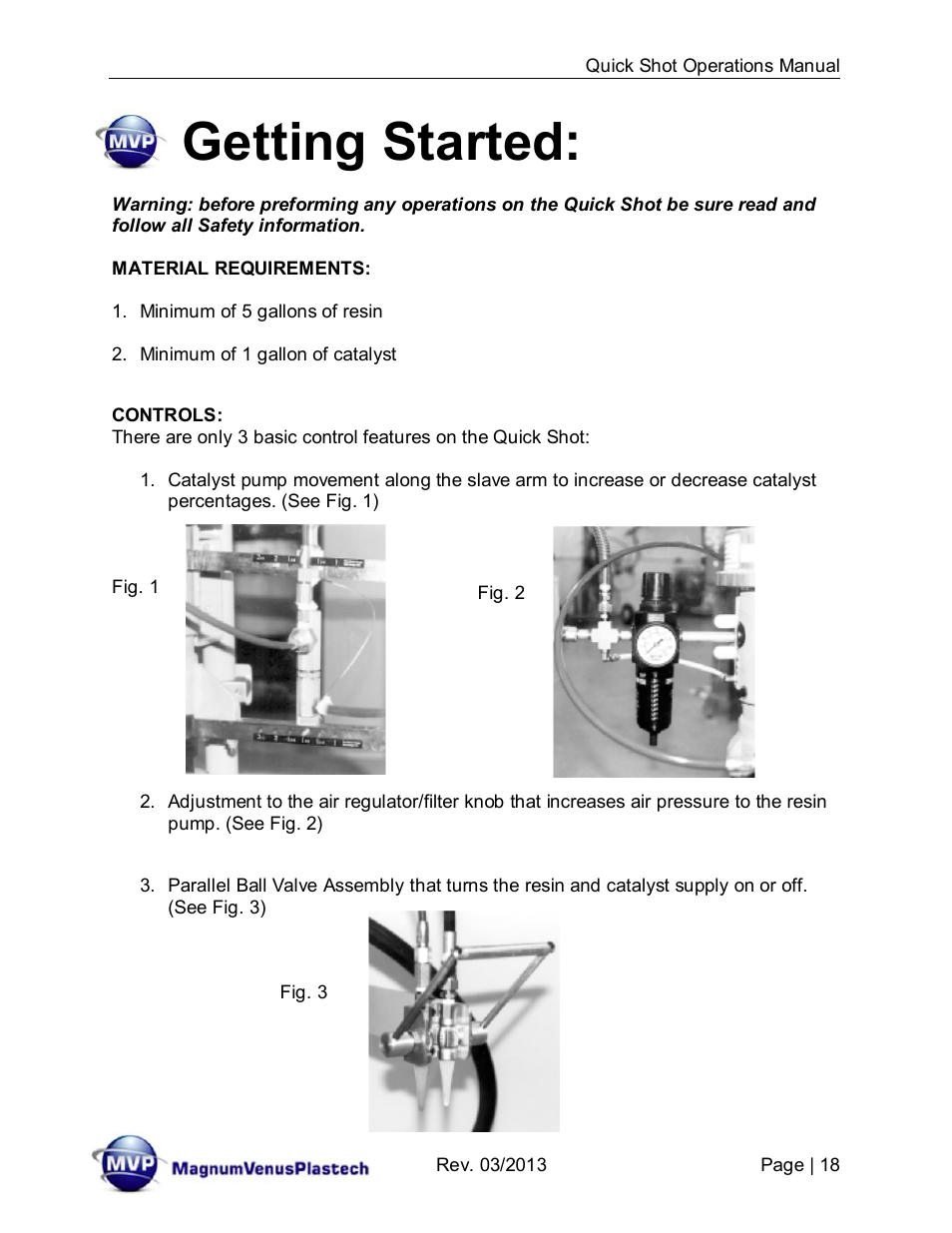 Getting started | Magnum Venus Plastech Quick Shot User Manual | Page 18 / 42