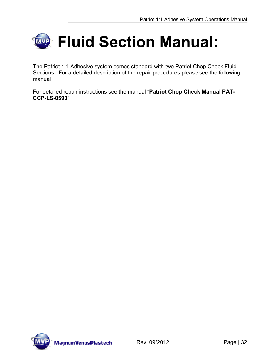 Magnum Venus Plastech PATRIOT 1:1 ADHESIVE SYSTEM User Manual | Page 32 / 51