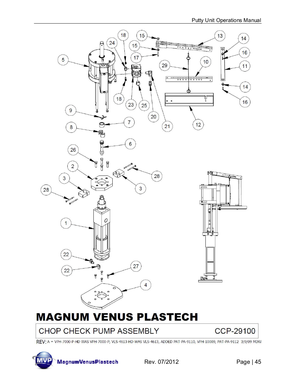 Magnum Venus Plastech PUTTY UNIT User Manual | Page 45 / 48