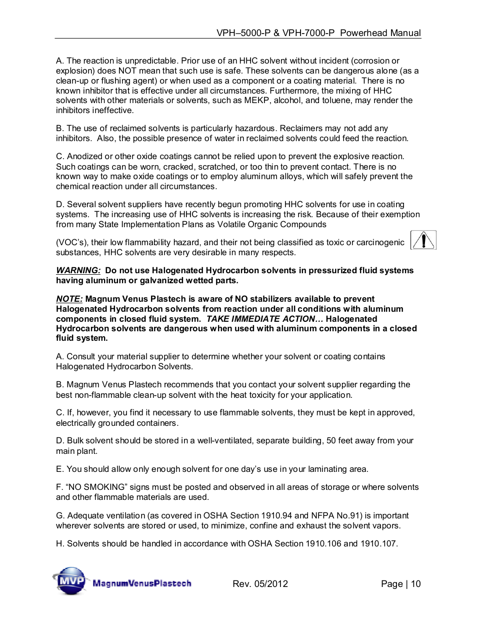 Magnum Venus Plastech Powerhead VPH-7000-P User Manual | Page 10 / 41