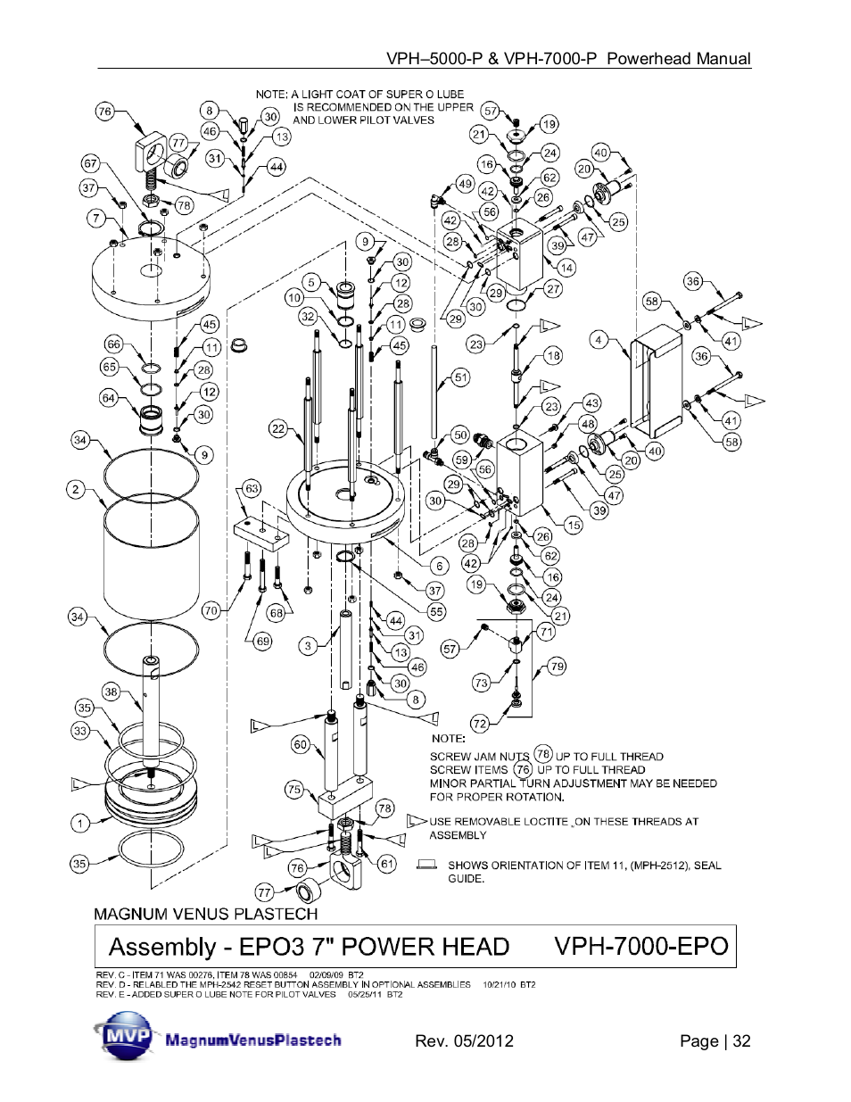 Magnum Venus Plastech Powerhead VPH-7000-P User Manual | Page 32 / 41