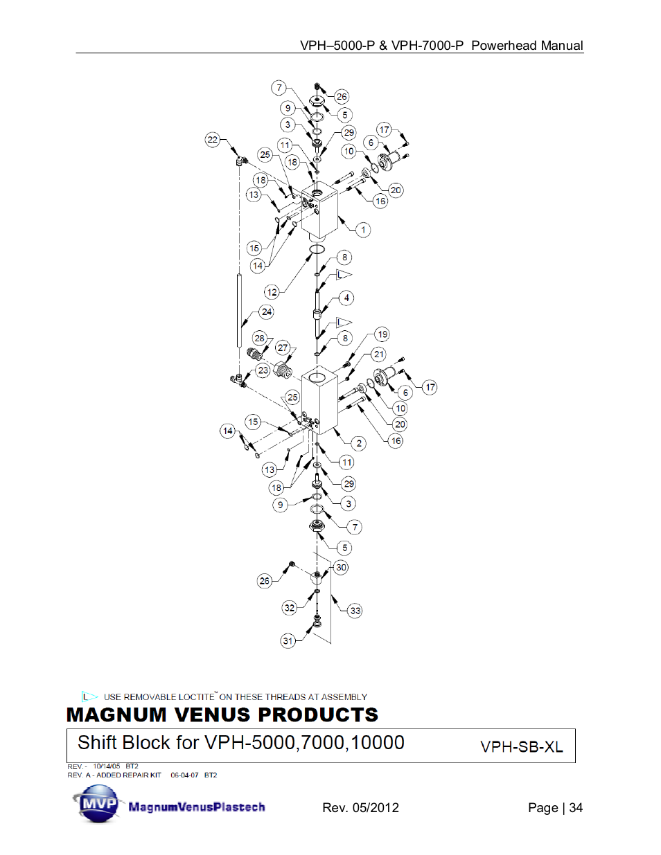 Magnum Venus Plastech Powerhead VPH-7000-P User Manual | Page 34 / 41