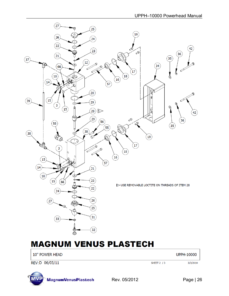 Magnum Venus Plastech Powerhead UPPH-10000 User Manual | Page 26 / 33