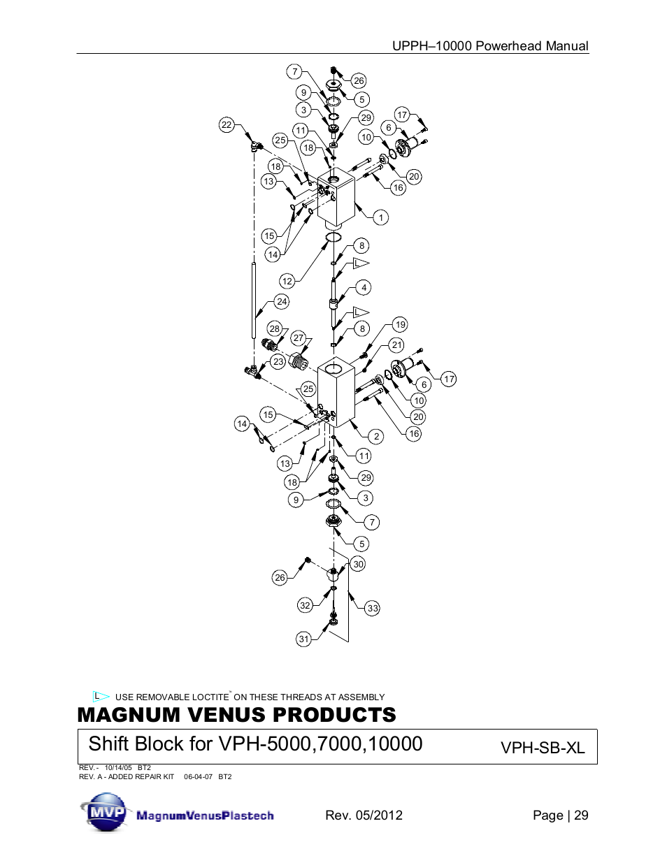 Vph-sb-xl | Magnum Venus Plastech Powerhead UPPH-10000 User Manual | Page 29 / 33