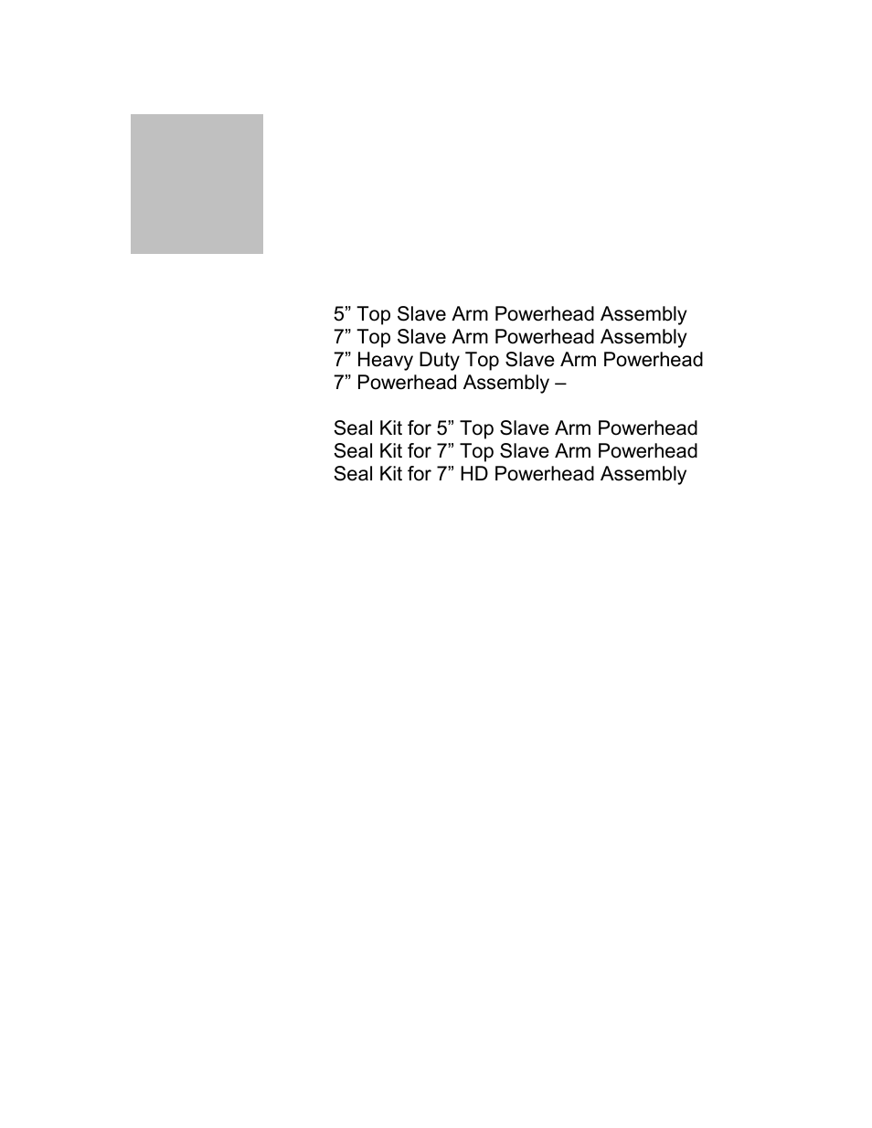 Powerslide, Powerhead parts drawings | Magnum Venus Plastech Powerhead Powerslide 7000 Series User Manual | Page 22 / 39