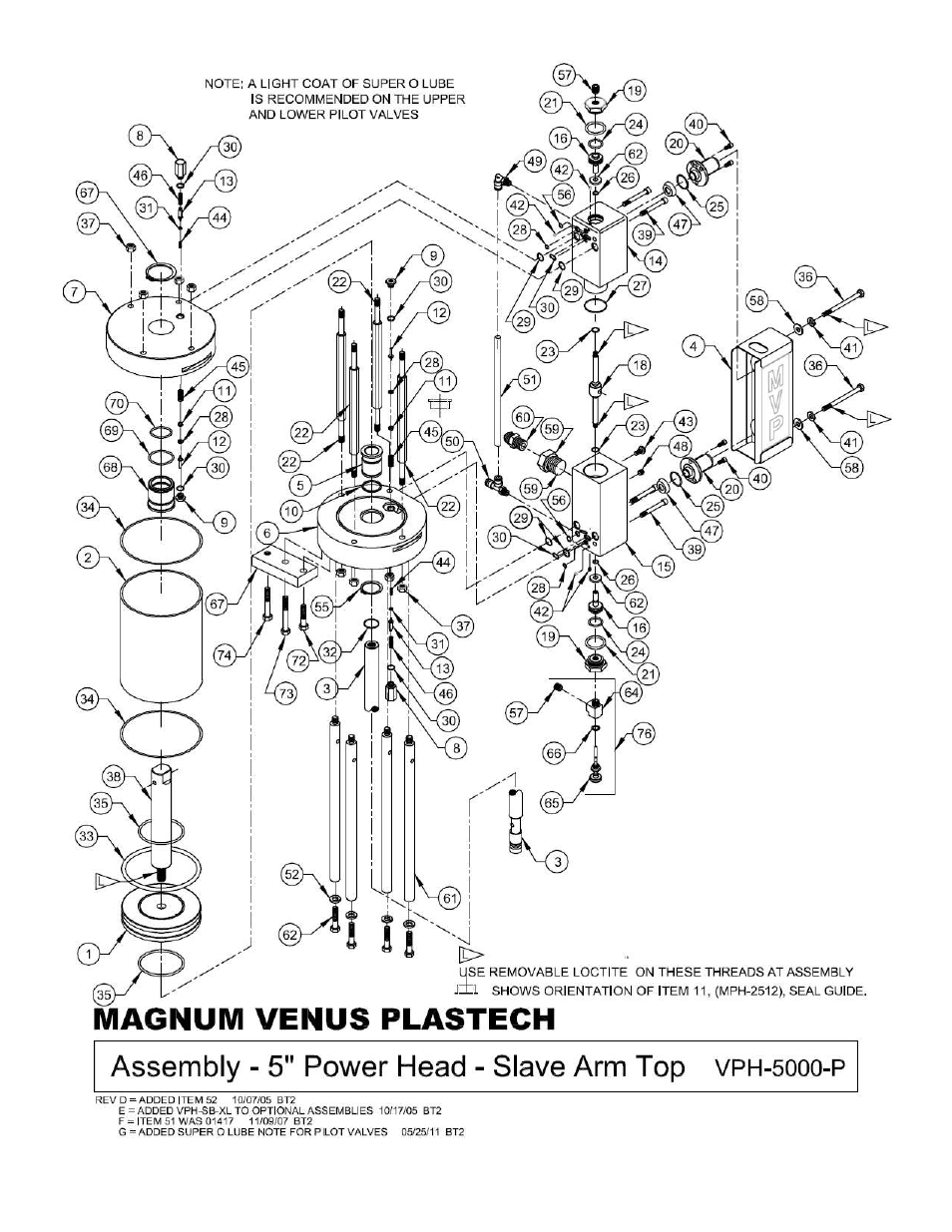 Magnum Venus Plastech Powerhead Powerslide 7000 Series User Manual | Page 23 / 39