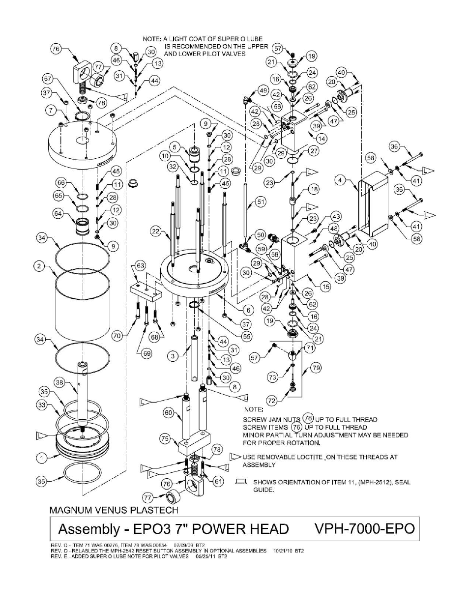 Magnum Venus Plastech Powerhead Powerslide 7000 Series User Manual | Page 30 / 39