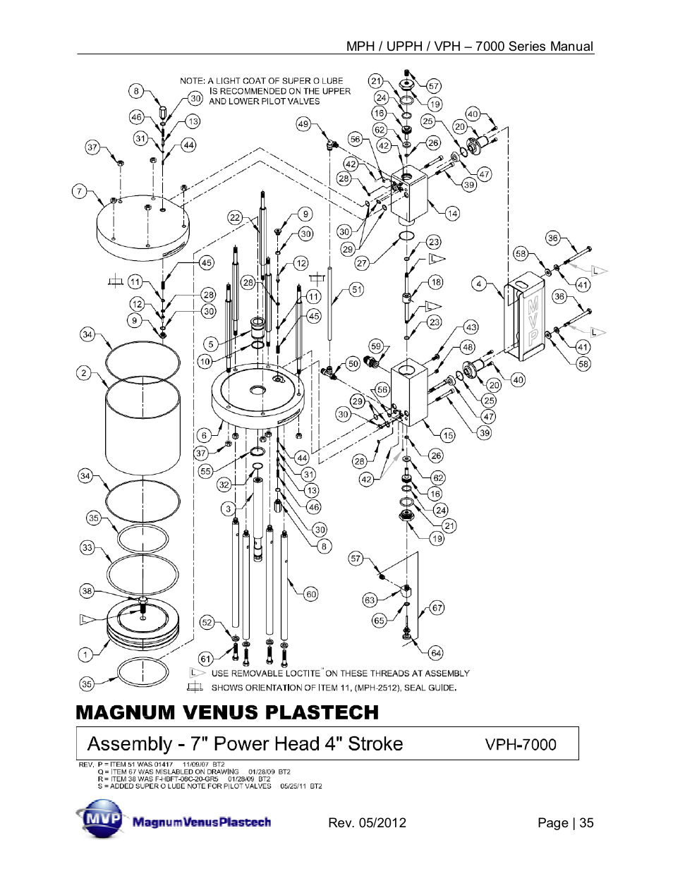Magnum Venus Plastech Powerhead MPH_UPPH_VPH–7000 Series User Manual | Page 35 / 49