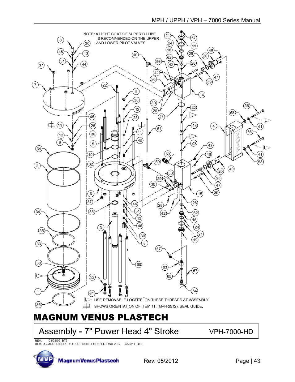 Magnum Venus Plastech Powerhead MPH_UPPH_VPH–7000 Series User Manual | Page 43 / 49