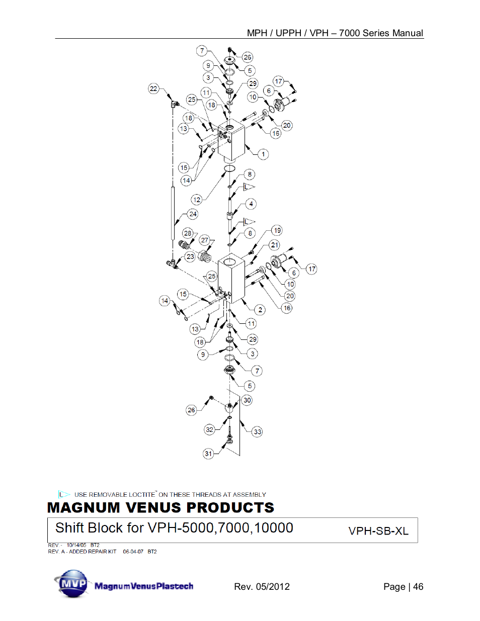 Magnum Venus Plastech Powerhead MPH_UPPH_VPH–7000 Series User Manual | Page 46 / 49