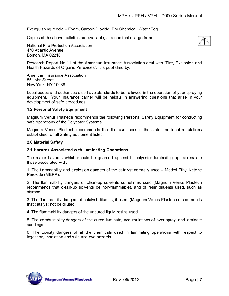 Magnum Venus Plastech Powerhead MPH_UPPH_VPH–7000 Series User Manual | Page 7 / 49