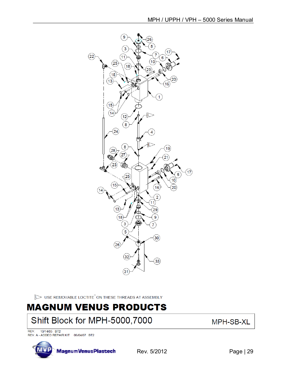 Magnum Venus Plastech Powerhead MPH_UPPH_VPH–5000 Series User Manual | Page 29 / 43