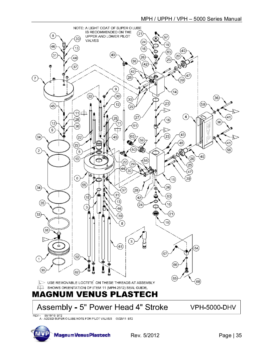 Magnum Venus Plastech Powerhead MPH_UPPH_VPH–5000 Series User Manual | Page 35 / 43