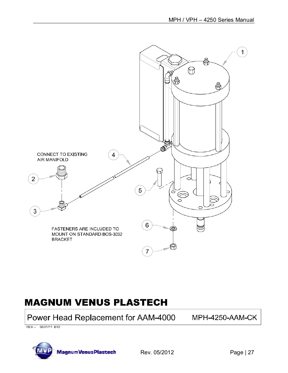 Magnum Venus Plastech Powerhead MPH_VPH–4250 Series User Manual | Page 27 / 38