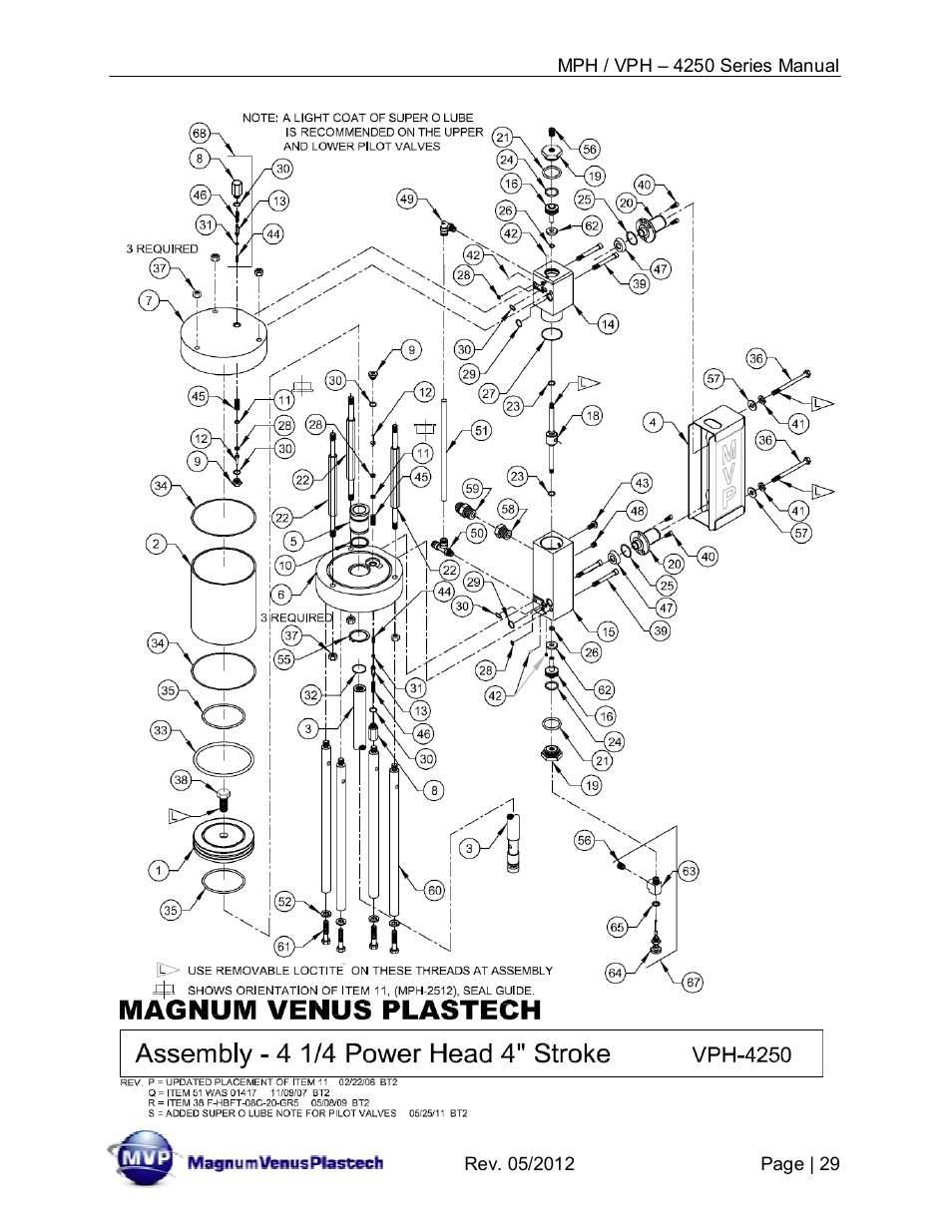 Magnum Venus Plastech Powerhead MPH_VPH–4250 Series User Manual | Page 29 / 38