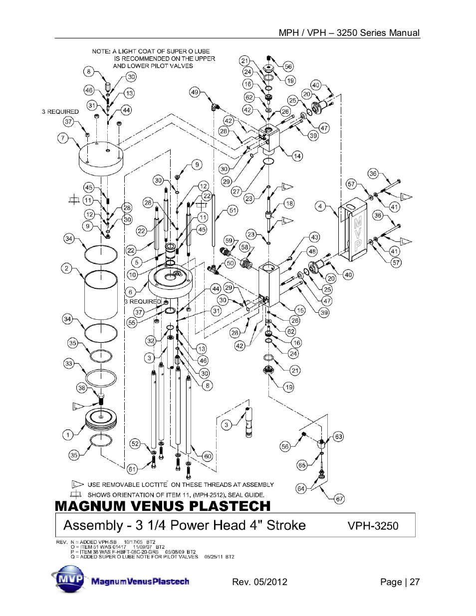 Magnum Venus Plastech Powerhead MPH_VPH–3250 Series User Manual | Page 27 / 36