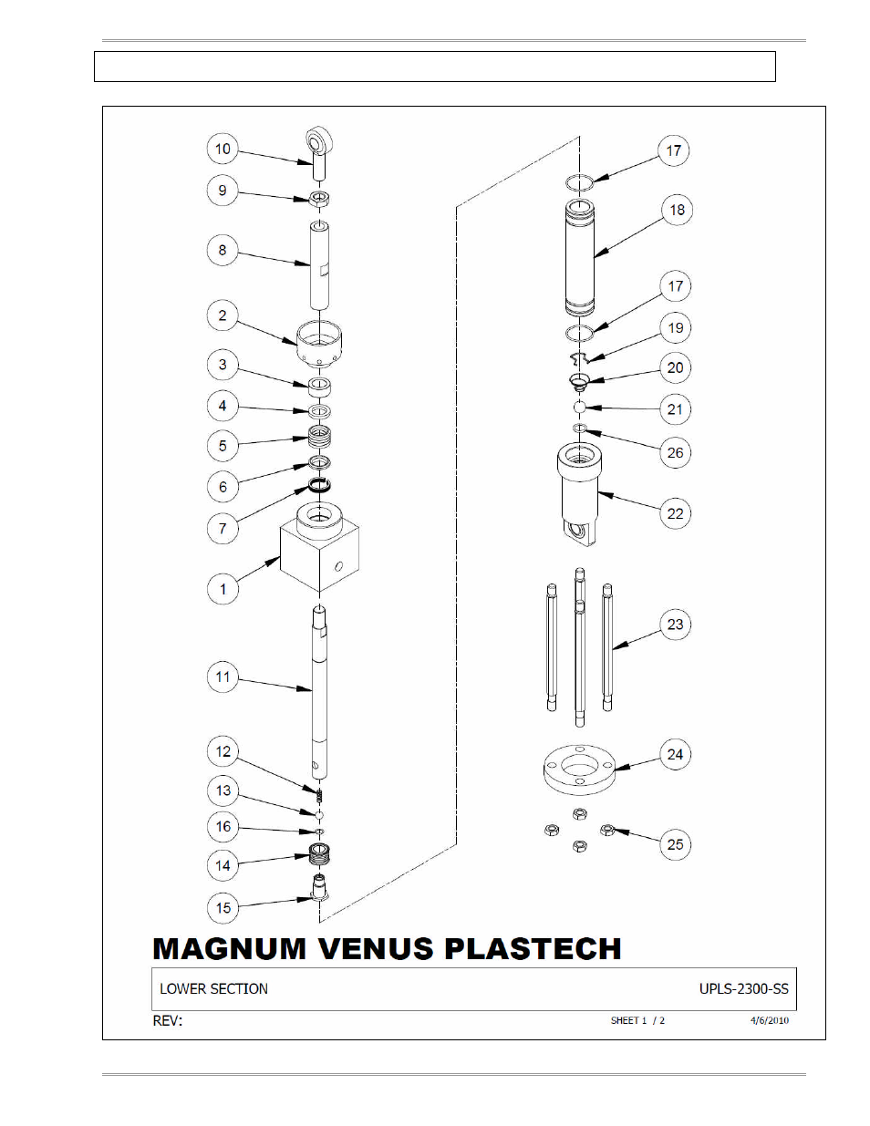 Chapter 8-assembly drawings | Magnum Venus Plastech UltraMAX UPLS-2300_UPLS-2300-SS User Manual | Page 49 / 54