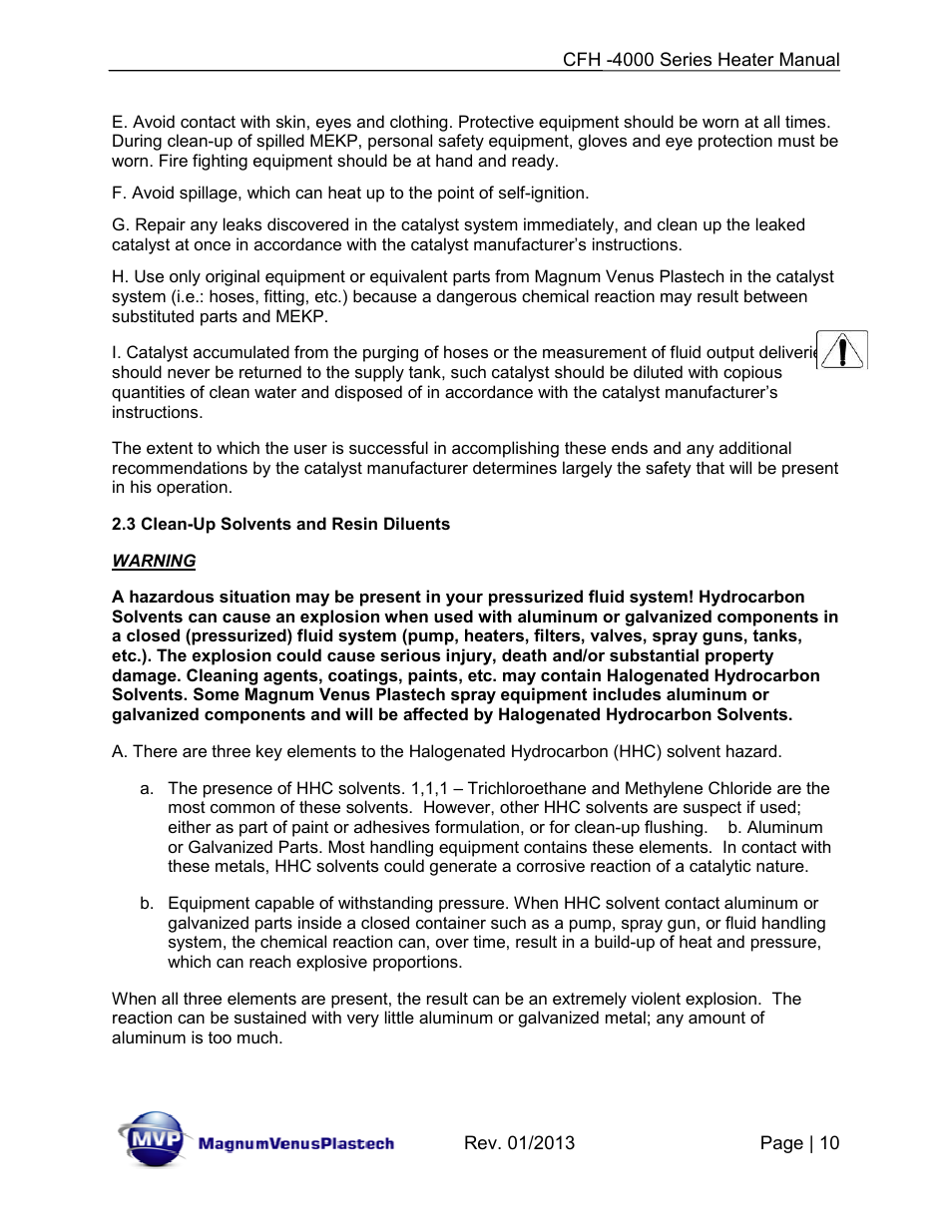 Magnum Venus Plastech CFH-4000 User Manual | Page 10 / 45